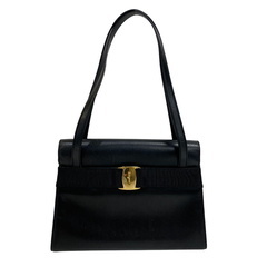 サルヴァトーレフェラガモ Salvatore Ferragamo ショルダーバッグ ヴァラリボン トートバッグ ワンショルダーバッグ フラップ ブラックの画像