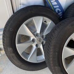 215/60R17スタッドレストヨタ純正アルミ4本セットの画像