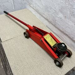 ガレージジャッキ 油圧式 赤 フロアジャッキ ハンドル付 整備 メンテナス工具 車整備用 レッド ジャッキアップ工具 車整備 A0120の画像