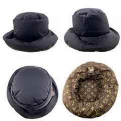 ルイヴィトン LOUIS VUITTON ハット モノグラム ハットボブ ピロー バケット ハット リバーシブル M77024 ブラックの画像
