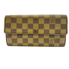 ルイヴィトン LOUIS VUITTON 長財布 ダミエアズール ポルトフォイユ サラ N61735 アイボリーの画像