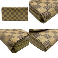 ルイヴィトン LOUIS VUITTON 長財布 ダミエアズール ポルトフォイユ サラ N61735 アイボリーの画像