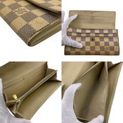 ルイヴィトン LOUIS VUITTON 長財布 ダミエアズール ポルトフォイユ サラ N61735 アイボリーの画像