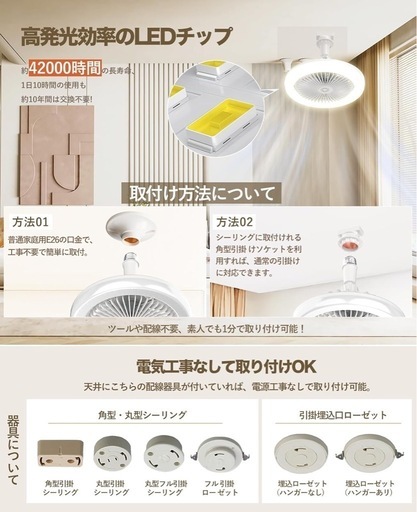シーリングファン ライト　新品未使用 Amazon.co.jp : 「節電対策&一台二役」ZXhome シーリングファン