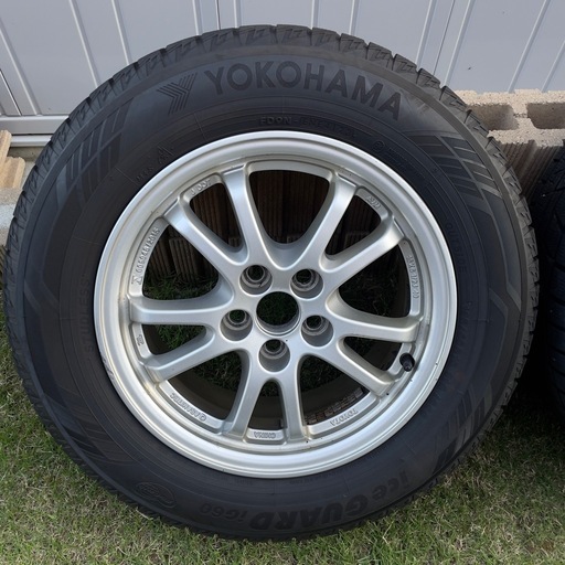 【mx様】195/65R15　北海道発バリ溝スタッドレス　2023年製 50プリウス使用195/65R15スタッドレスアルミ4本セット2023年製