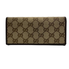 グッチ GUCCI 長財布 二つ折り長財布  GGキャンバス 118377 ブラウンの画像