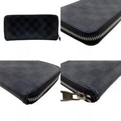 ルイヴィトン LOUIS VUITTON 長財布 ダミエ グラフィット ジッピーウォレット ヴェルティカル ラウンドファスナー N63095 ブラックの画像
