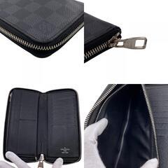 ルイヴィトン LOUIS VUITTON 長財布 ダミエ グラフィット ジッピーウォレット ヴェルティカル ラウンドファスナー N63095 ブラックの画像
