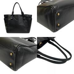 ロエベ LOEWE トートバッグ ヘリテージ エンボスロゴ ショルダーバッグ ハンドバッグ キーリング チャーム付き ブラックの画像