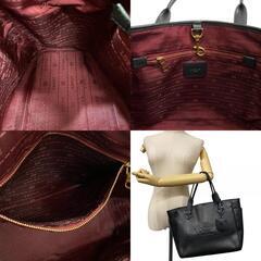 ロエベ LOEWE トートバッグ ヘリテージ エンボスロゴ ショルダーバッグ ハンドバッグ キーリング チャーム付き ブラックの画像