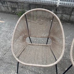 ガーデンチェア ロープチェア 2個セットの画像