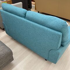 ★ジモティ割引あり★【リユースのサカイ野々市店】2人掛けソファー グリーン W(幅)140×D(奥行き)80×H(高さ)85cm ※クリーニング済みの画像