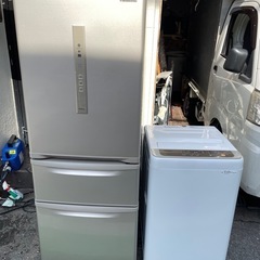 冷蔵庫と洗濯機2セットで販売です。 
配送可能の画像