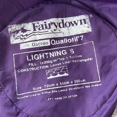 Fairydown Lightning寝袋の画像
