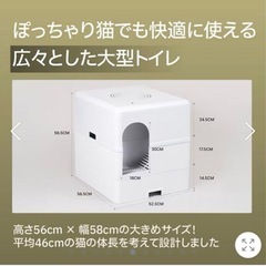 猫トイレ 未使用　飛び散りにくいの画像