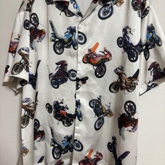 バイク 柄シャツの画像