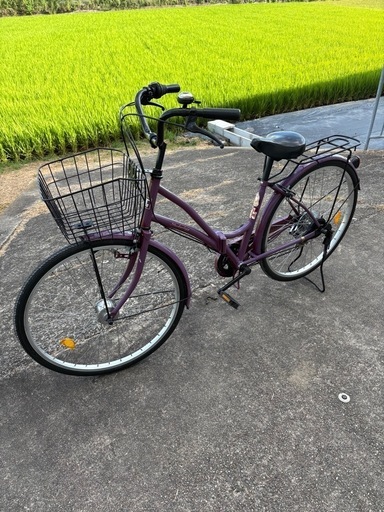 26㌅オートライト変速付き折り畳み軽快車(パープルカラー) 26㌅オートライト変速付き折り畳み軽快車(パープルカラー)