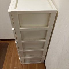 ５段チェスト（白）の画像