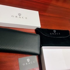 【未使用品】GRACE カーボンファイバー 長財布 ブラックの画像