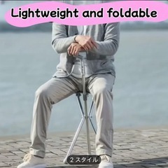 【ほとんど使ってない】コンパクト折りたたみ椅子の画像
