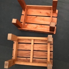 木製　踏み台　花台　　2点セットの画像
