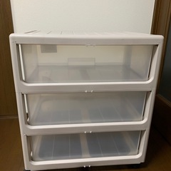 【美品】衣装ケース3段　引き出しタイプの画像