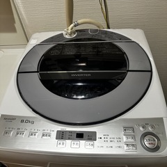 SHARP全自動洗濯機2017年製8kの画像