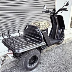 ホンダ　ジャイロアップ　50cc ミニカー登録可　マットブラック　カスタムの画像