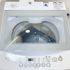 (送料無料) 2021年 極美品 7kg 洗濯機 清潔さ抜群のガラストップ  ⑤の画像
