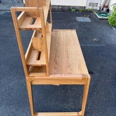 ナラ材無垢子供用学習机の画像