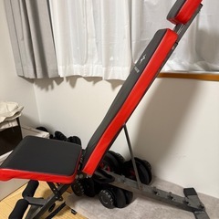 トレーニングベンチ＋可変式ダンベルの画像