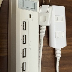 延長コード　落雷タップ付き　USBの画像