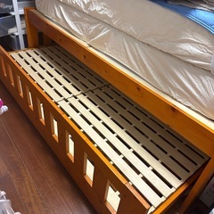 親子ベッド⭐︎フレームのみ⭐︎スノコベッドナチュラルブラウン⭐︎の画像