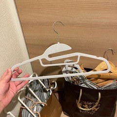 大量のハンガーの画像