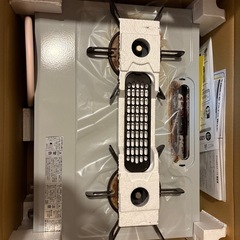 リンナイ ガステーブル ガスコンロ 都市ガス12A・13A用 幅約56cm 片面焼きグリル 左強火力 KG35NGRL/13A スカイグレーの画像