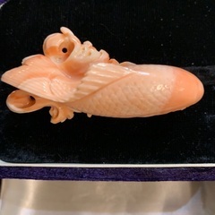 天然珊瑚　帯留　新品未使用の画像
