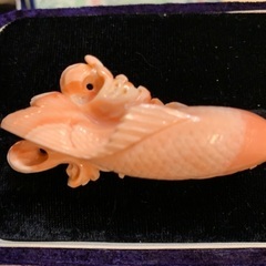 天然珊瑚　帯留　新品未使用の画像