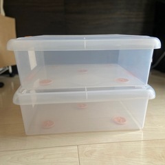 中古品★アイリスオーヤマ薄型ボックス★収納ケース★2個セットの画像