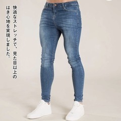 ストレッチ メンズ ジーンズ スキニー デニム 美脚 細身 カジュアルの画像