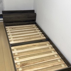 おしゃれ シングルベッド マットレス付き　の画像