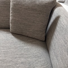 ニトリ2人掛け用ソファ(オットマン付き)の画像
