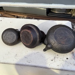 鉄瓶　中古品３コセットの画像