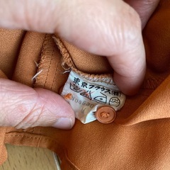 半袖シャツ オレンジ 胸ポケット付きの画像