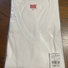新品未開封　　BVD インナー　VネックTシャツ　　2枚　　Lサイズ 白の画像