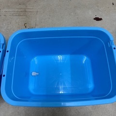 トンボ タライ 62L 日本製 本体 水抜き栓付き ブルー　2個セットの画像
