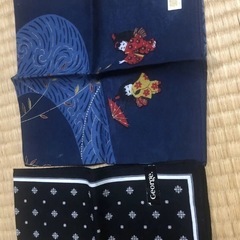 新品紳士用ハンカチ日本製藍染浜松綿等4枚の画像