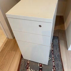 キャビネット　デスクワゴン　袖机　中古の画像