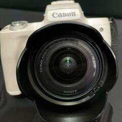 【美品】Canon EOS Kiss M ホワイト ダブルレンズキットの画像