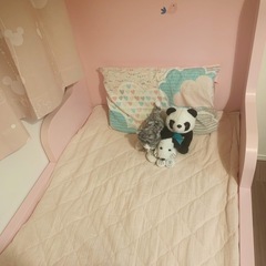 IKEA 伸長式ベッド, ピンク, 80x200 cm の画像