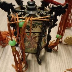 (中古)中国アンティーク ミニチュア行灯セットの画像